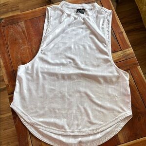 Adidas White Sleeveless Women's Top. Laser cut